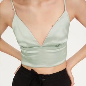 ZARA - Satin effect bralette crop top